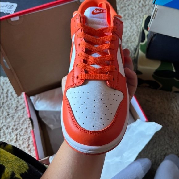 Nike Dunk Low in Orange and White - Picture 3 of 7